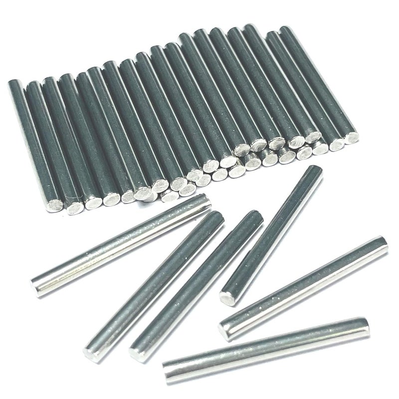 ZDingTech 35pcs 3mm x 30mm Dowel Pins Metal Dowel pins M3 3mm Shelf Pegs,Support Shelves,3mm x 30mm Metal Rod.304 Stainless Steel Wood Bunk Bed pegs - Image 1